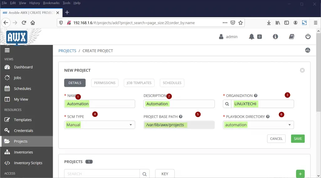 Create-Project-Ansible-AWX