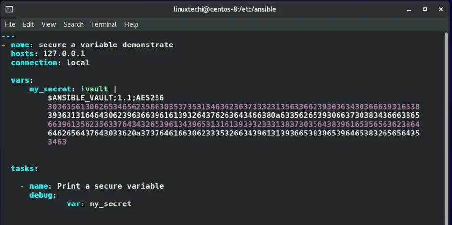 Encrypt-Variable-inside-Ansible-Playbook