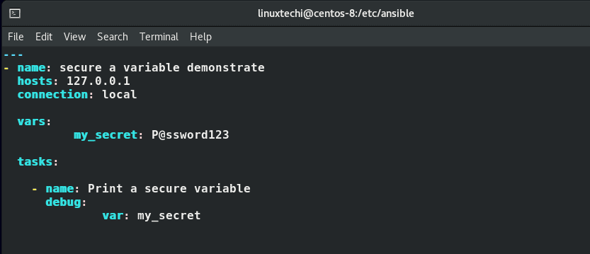 Variable-in-ansible-playbook