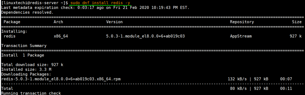 dnf-install-redis-centos8