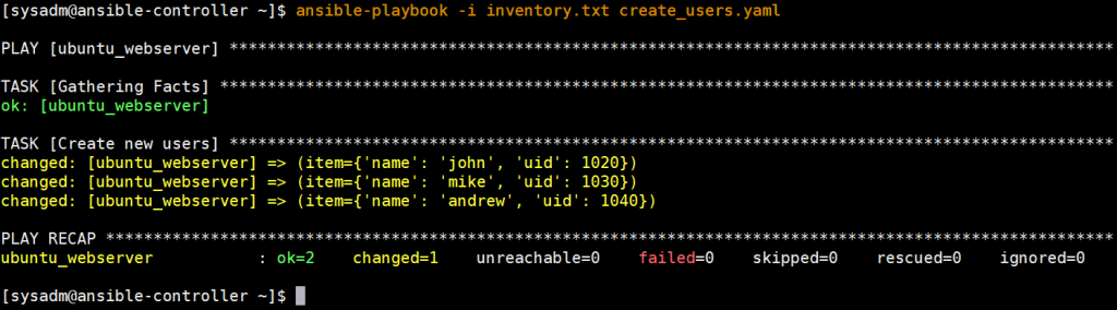 Ansible-playbook-loops-execution