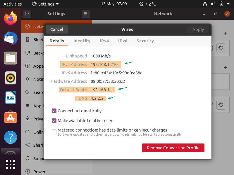 Ip detail. Ubuntu IP address. Как задать статический IP адрес Linux. Изменить IP В Ubuntu.