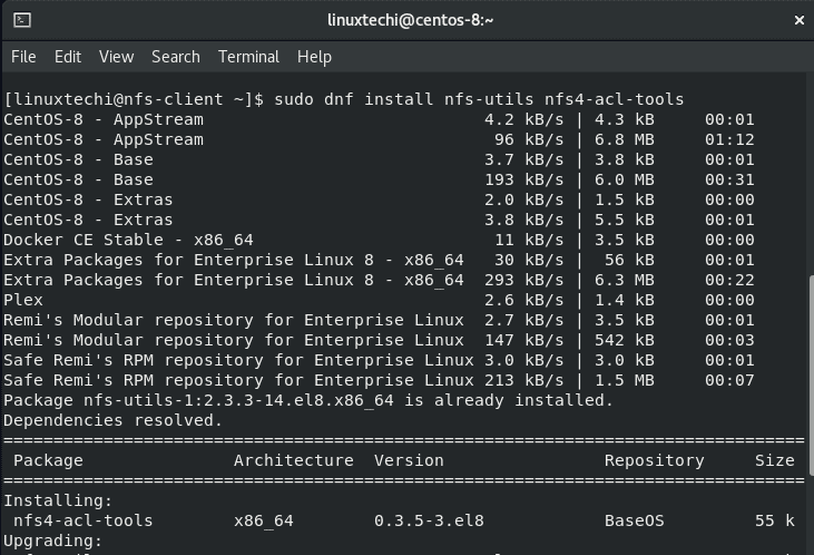 NFS-Client-Packages-CentOS8-RHEL8