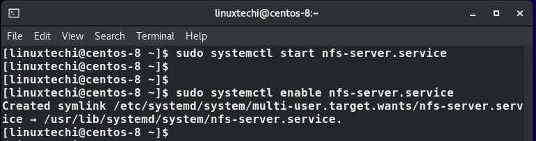 Start-Enable-NFS-Server-Service-CentOS8