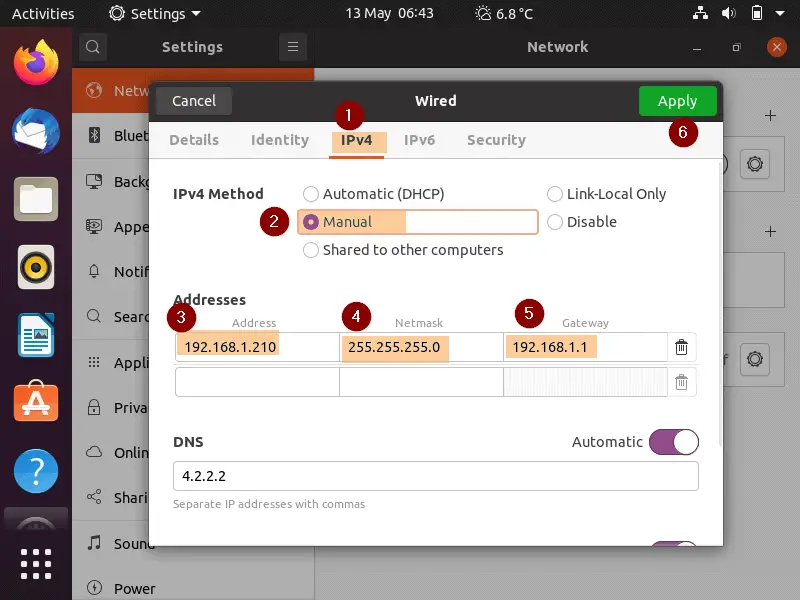 set static ip address ubuntu 20 04 server