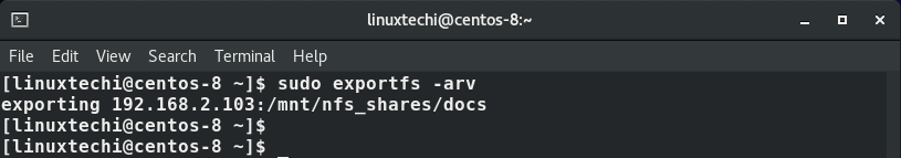 exportfs-command-CentOS8-RHEL8