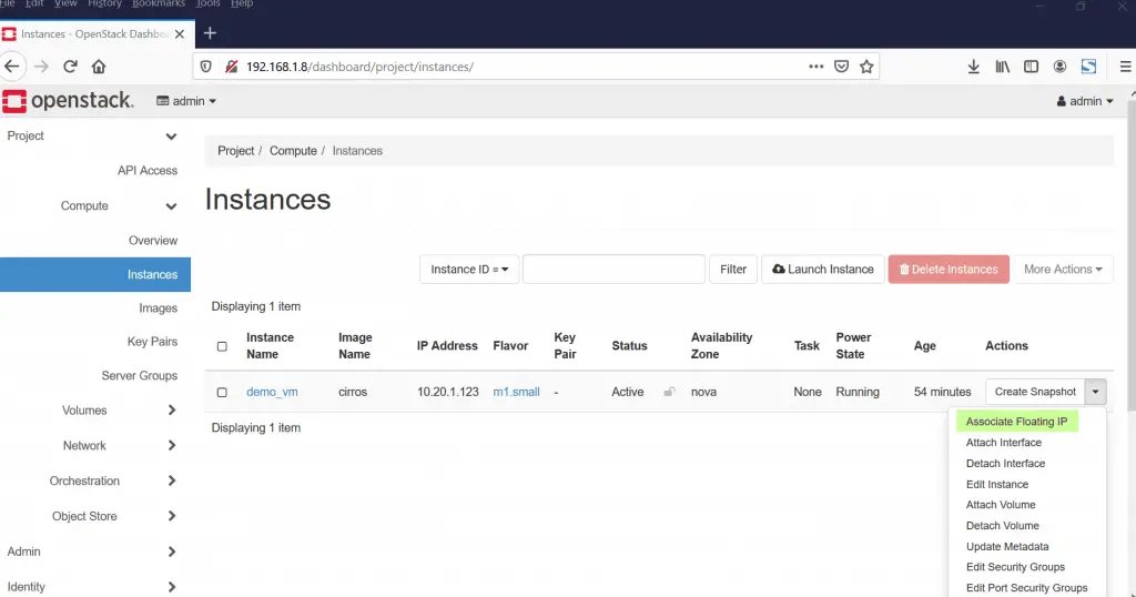 Associate-Floating-IP-Option-Openstack