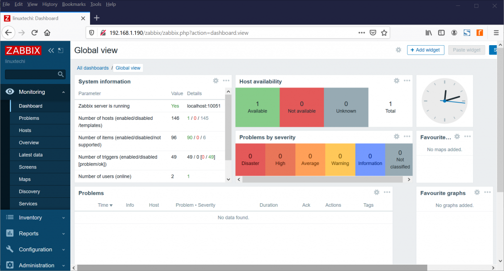 Dashboard-Zabbix-Server-CentOS8