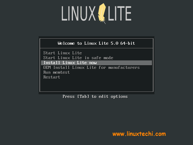 Install-Linux-Lite-5-Option