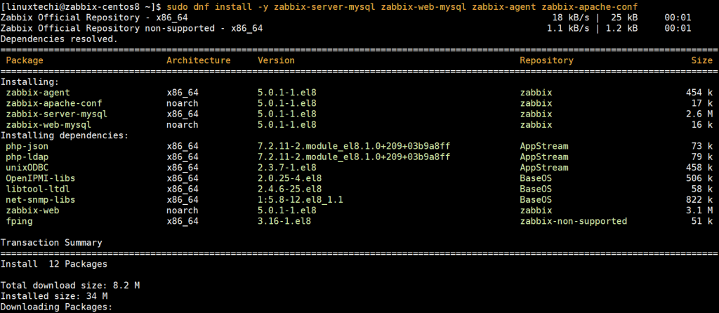 Install-Zabbix-Server-dnf-command-CentOS8