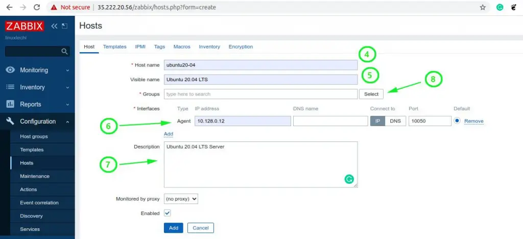 Specify-Linux-Server-Details-Zabbix-Portal