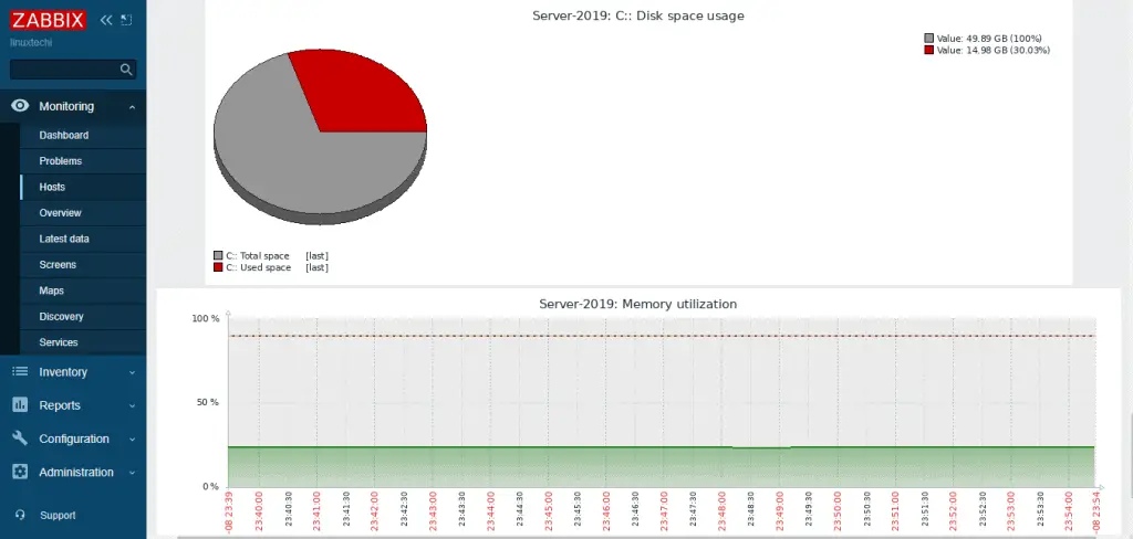 Windows-Host-Disk-Graph-Zabbix-Server