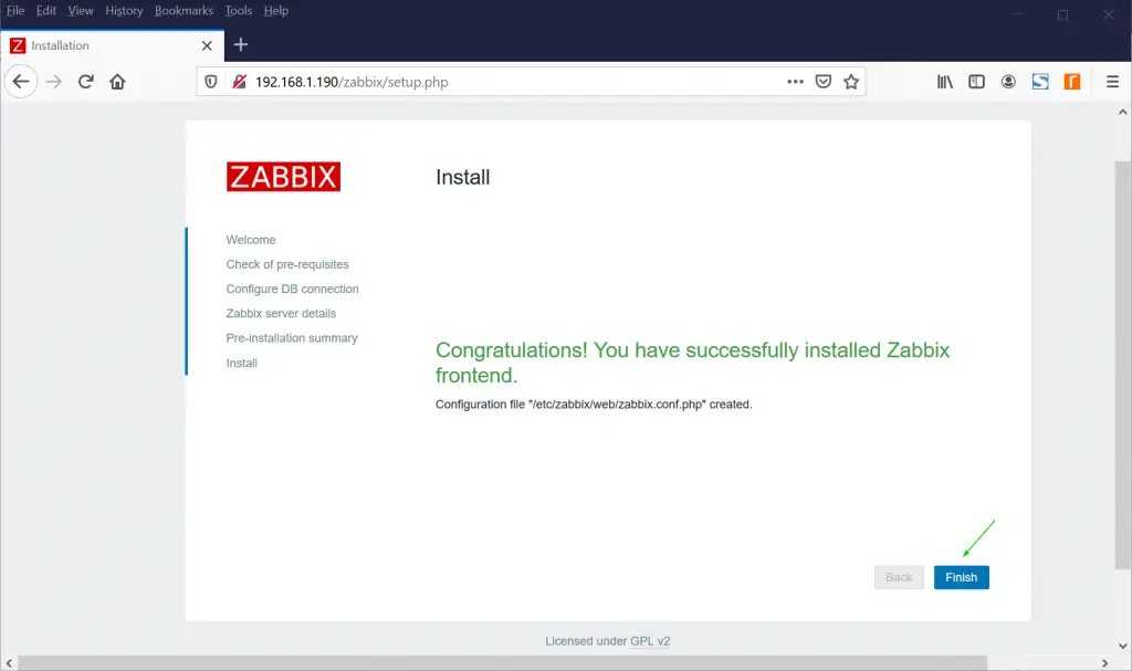 Zabbix-Successfull-installation-CentOS8