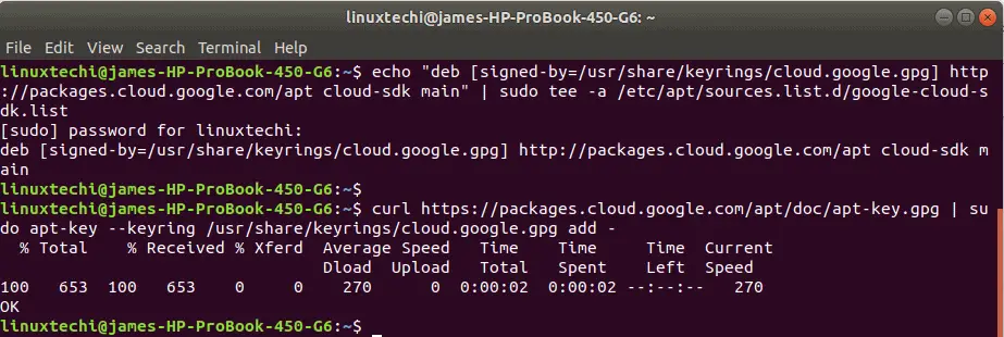 Download-google-cloud-sdk-ubuntu