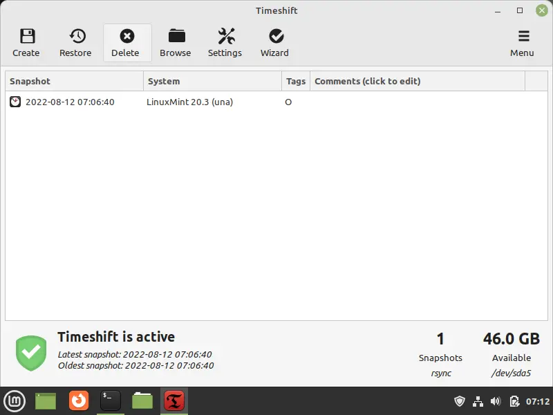 System-Snapshot-Before-Upgrade-Linux-Mint