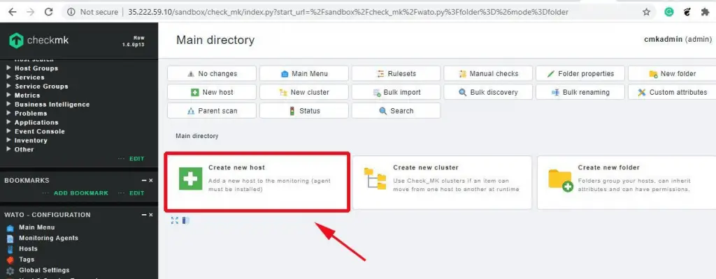 Create-new-host-checkmk-centos8