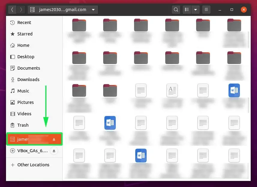 Google-Drive-Folder-Ubuntu-20-04