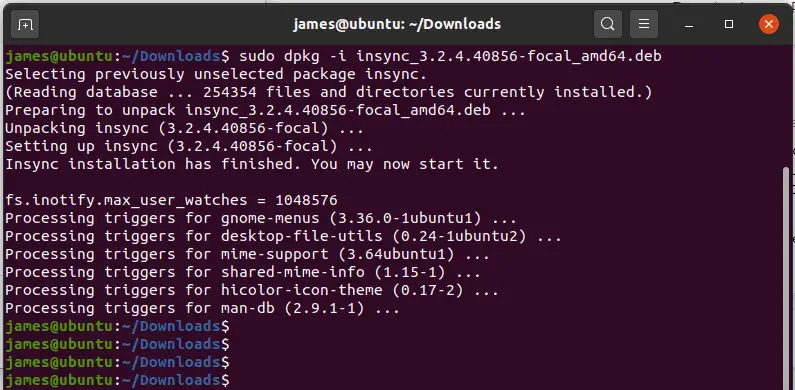 Install-insync-package-with-dpkg-command