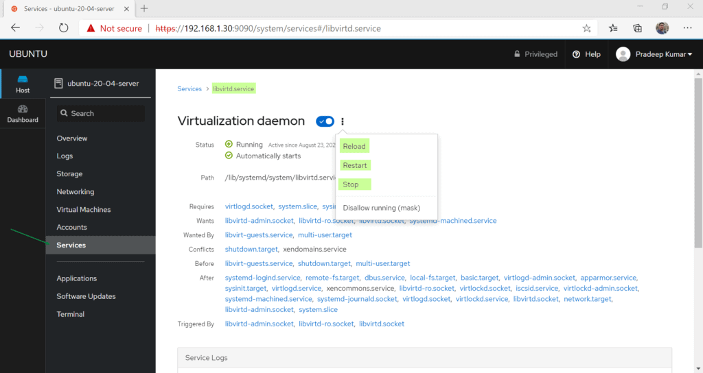 Services-cockpit-Ubuntu-20-04-server