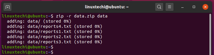 zipped-a-folder-linux