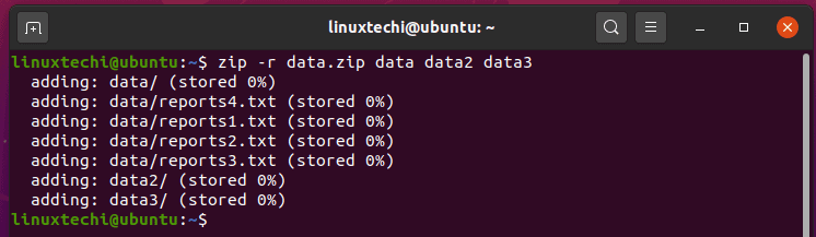 zipped-multiple-folders-linux