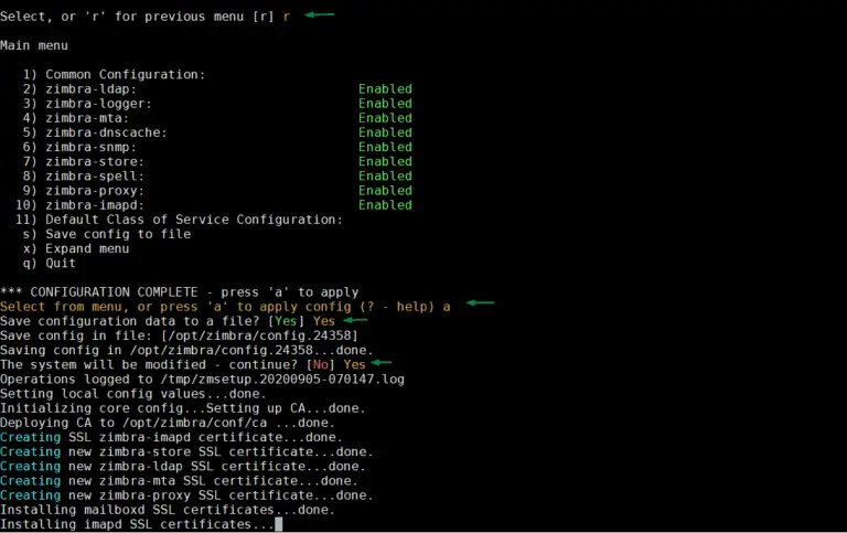 install zimbra mail server centos 8