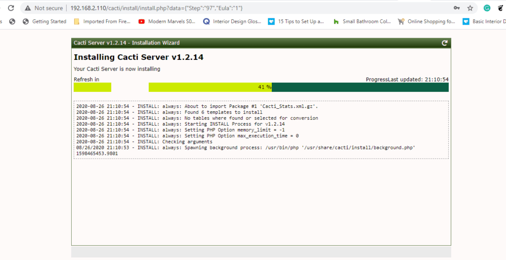 Cacti-Installation-Progress-CentOS8