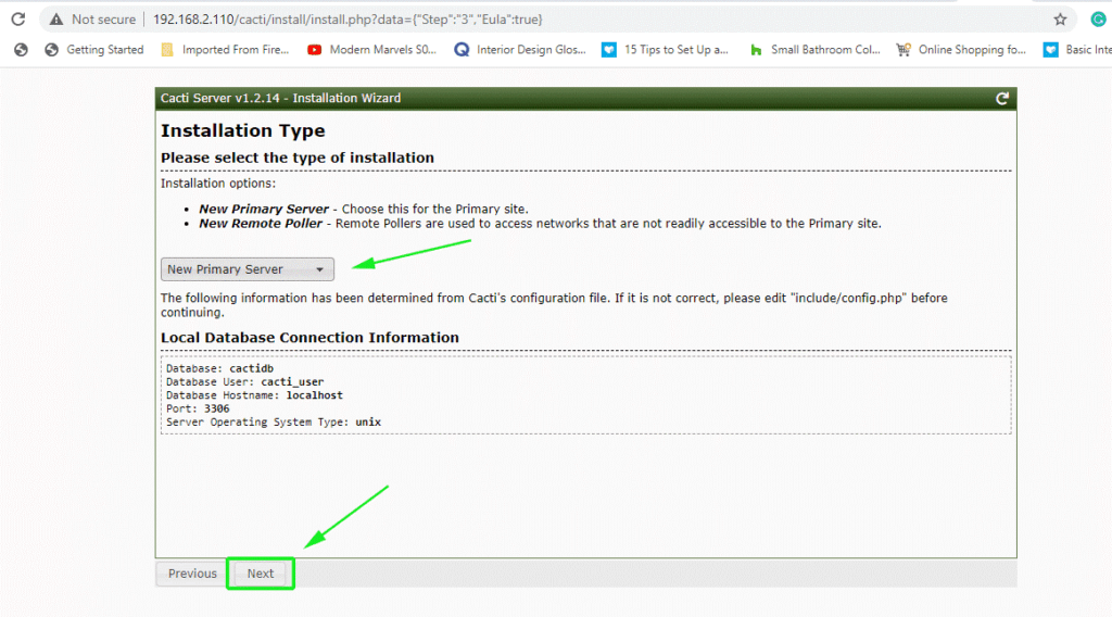 Choose-Cacti-Installation-type-CentOS8