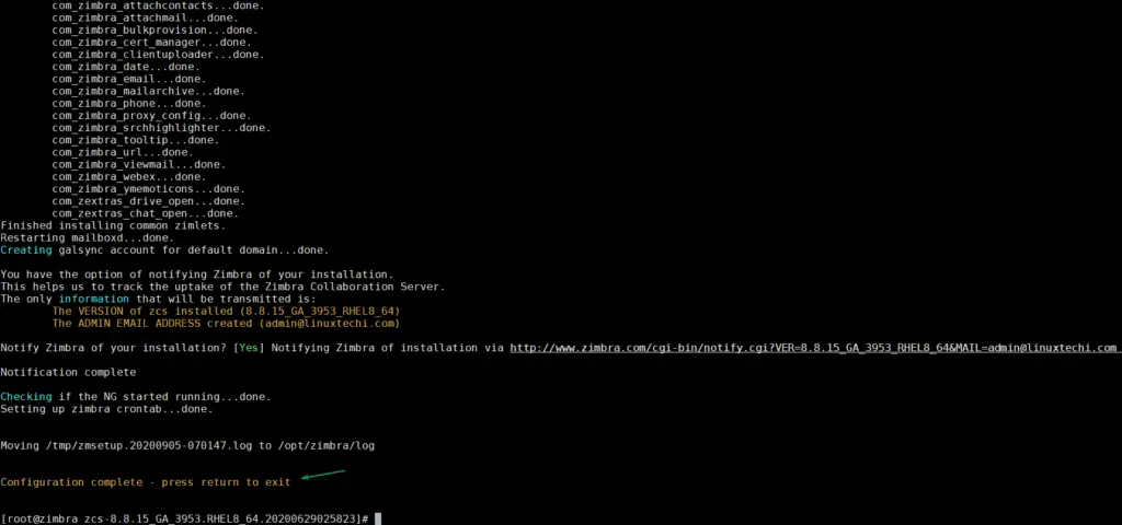 Configuration-Completed-Zimbra-Installation-CentOS8