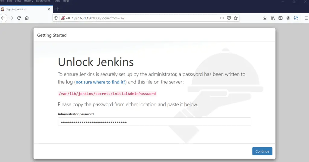 Password-Jenkins-CentOS8