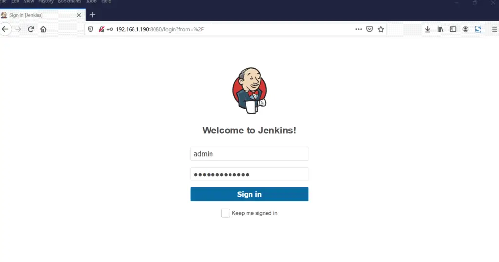 Signin-Jenkins-CentOS8