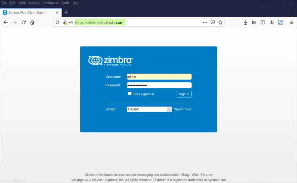 Zimbra-Web-Client-Sign-CentOS8