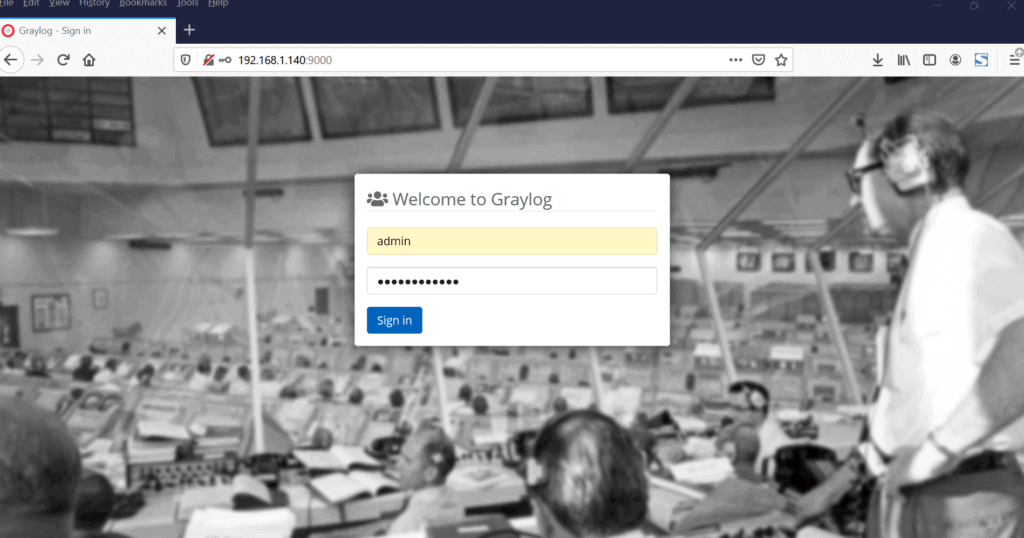 Graylog-Login-Page-CentOS8
