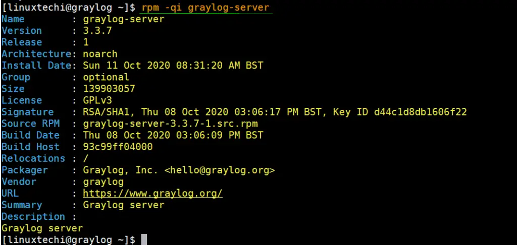 Graylog-Server-RPM-Info-CentOS8