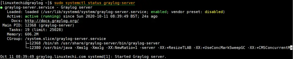 Graylog-Service-Status-CentOS8