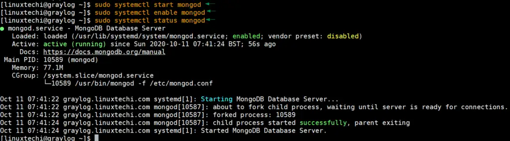 MongoDB-Service-Status-CentOS8