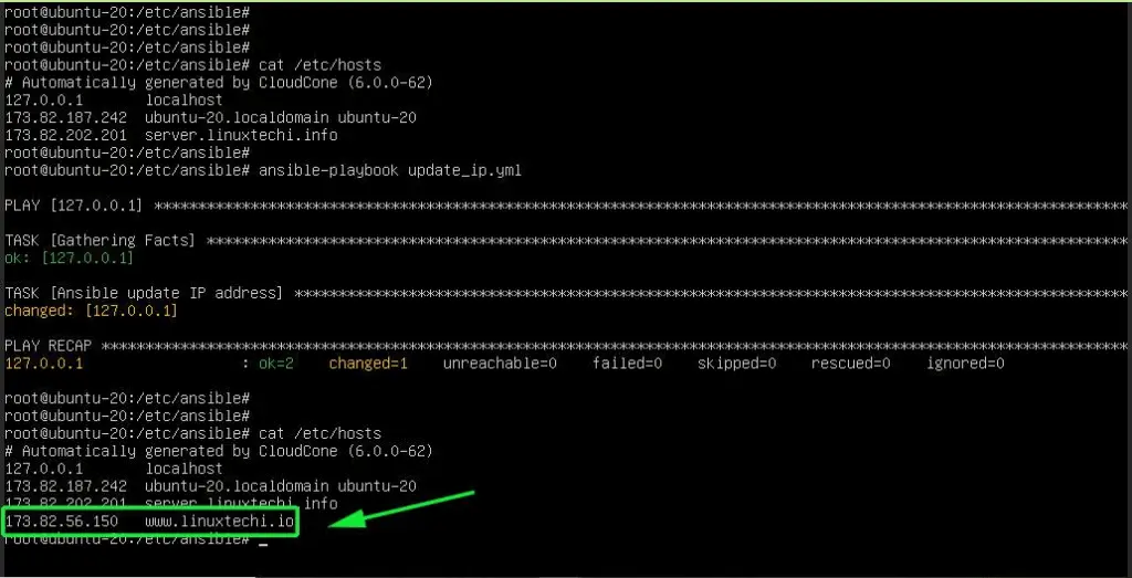 Inline-Playbook-execution-result