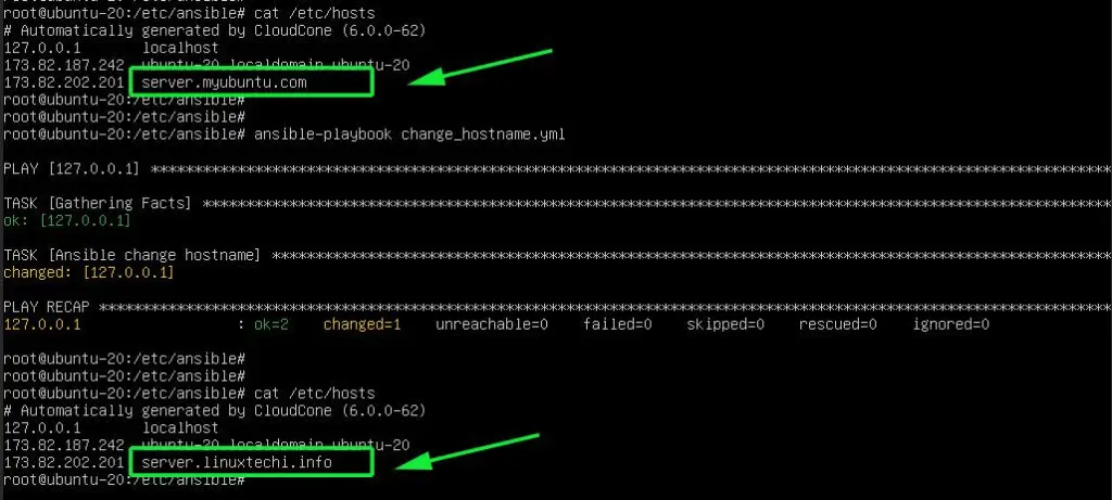 Run-Playbook-to-change-hostname-Ansible