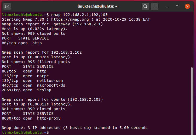 scan-multiple-hosts-separted-by-comma-nmap-command