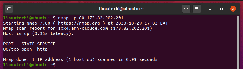 scan-single-port-nmap-command