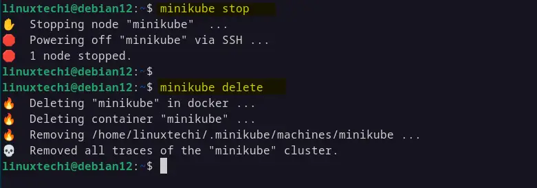 Delete-Minikube-Debian12