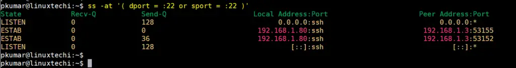 Filter-Socket-Connections-ss-command