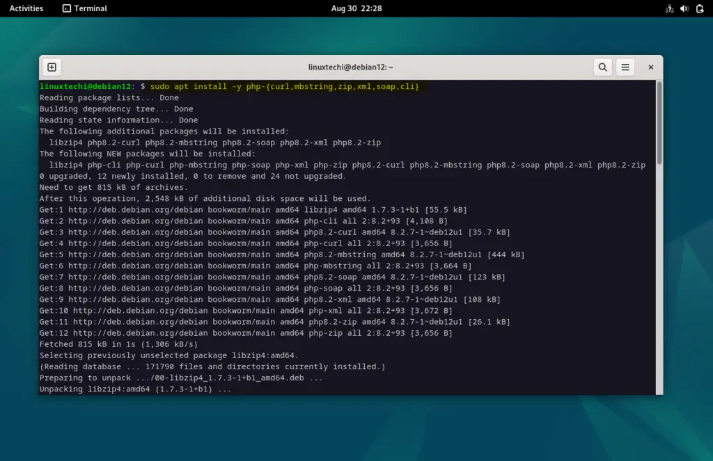 install pdo php extension debian