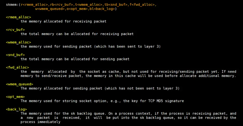 Socket-Memory-Usage-Format