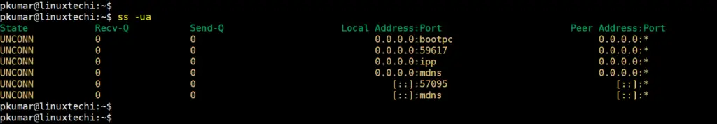 UDP-Network-Connection-ss-command