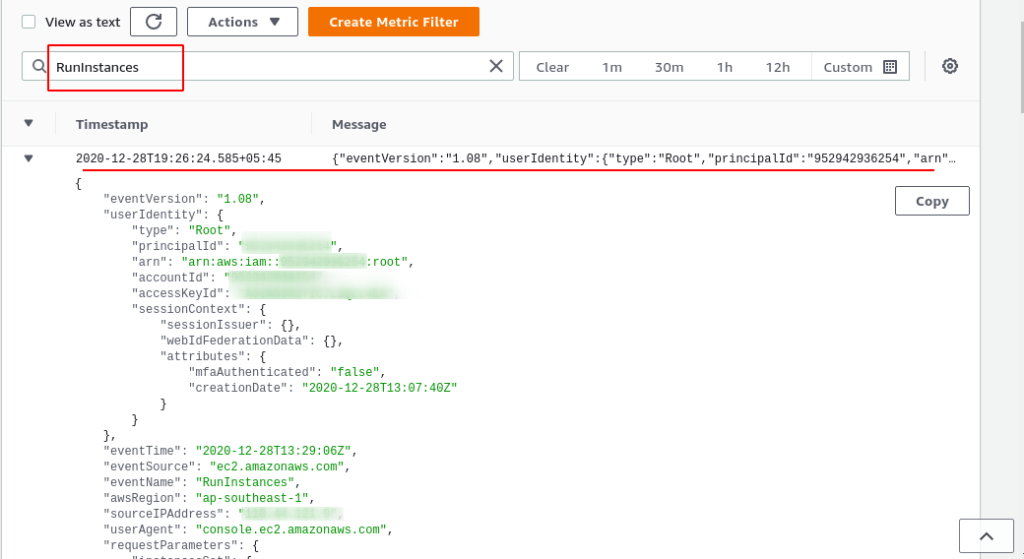 runinstance-filter-cloudwatch