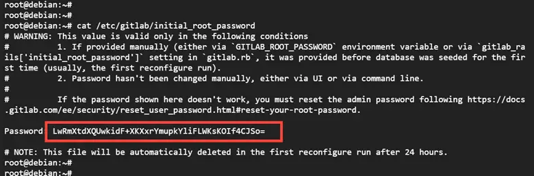 Gitlab-Initial-Root-Password-Debian12