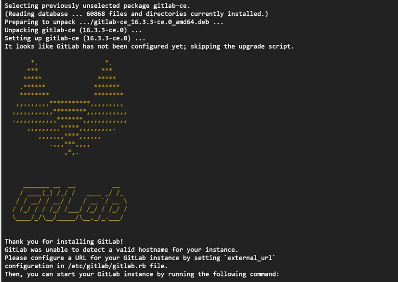 Gitlab-Installation-Screen-Debian12
