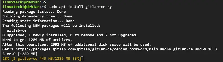 Install-Gitlab-Debian12-Apt-Command