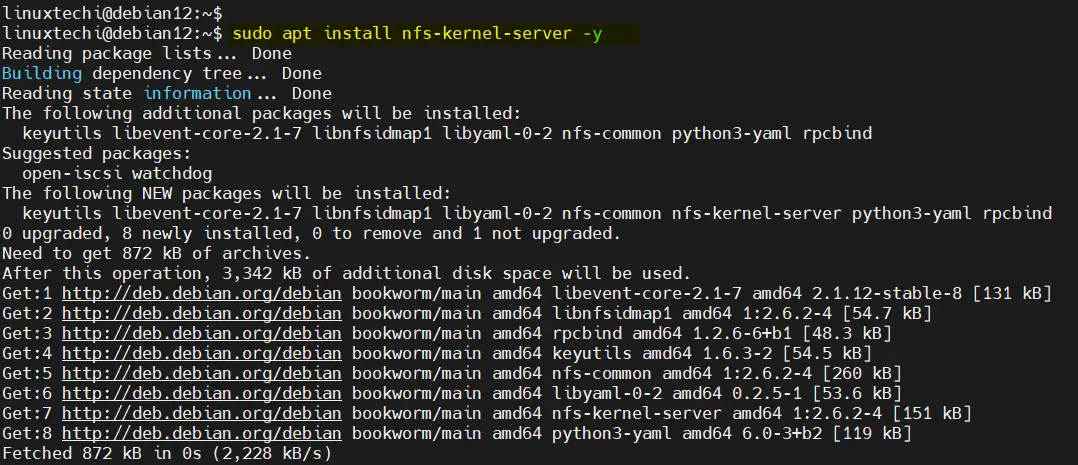 Install-nfs-server-package-debian-12
